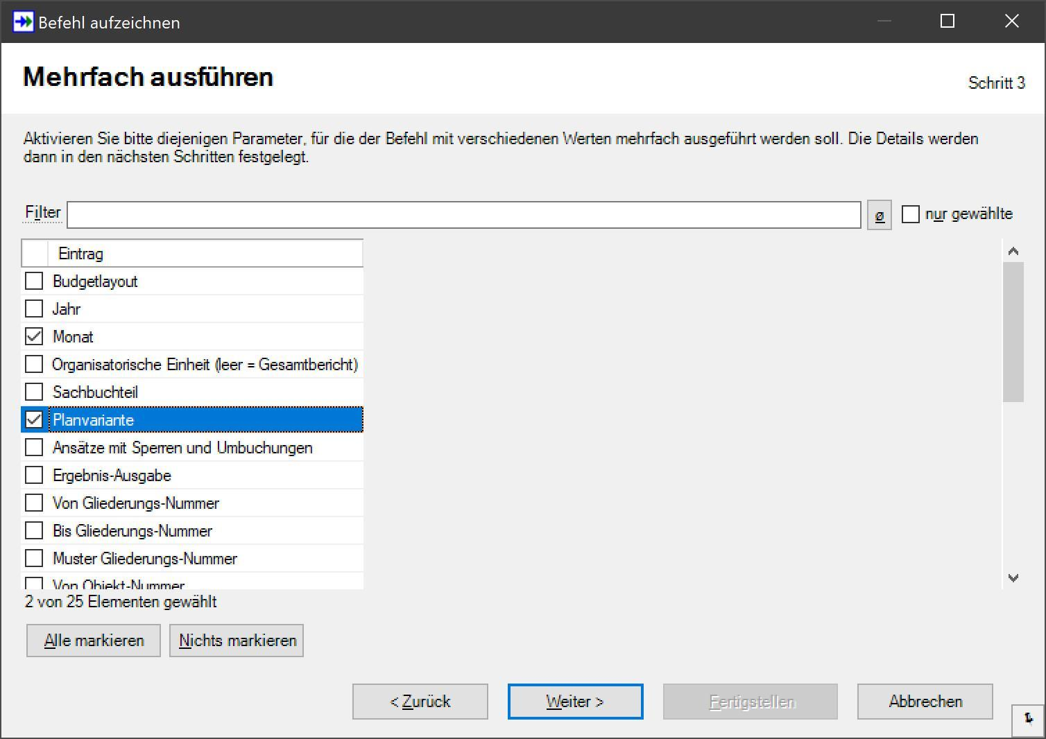 SF Library Aufzeichen05-Mehrfachparameter