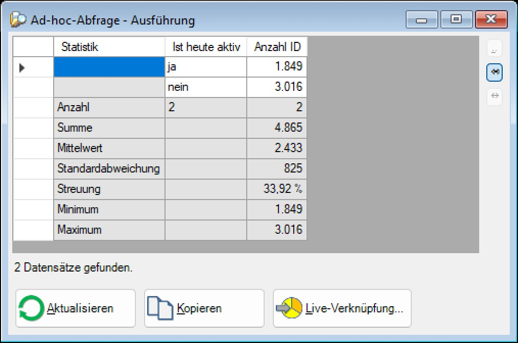 SF Ordnerplan Ad-hoc-Abfrage Vorgänge je Status