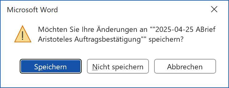 SF Ordnerplan Dokument speichern