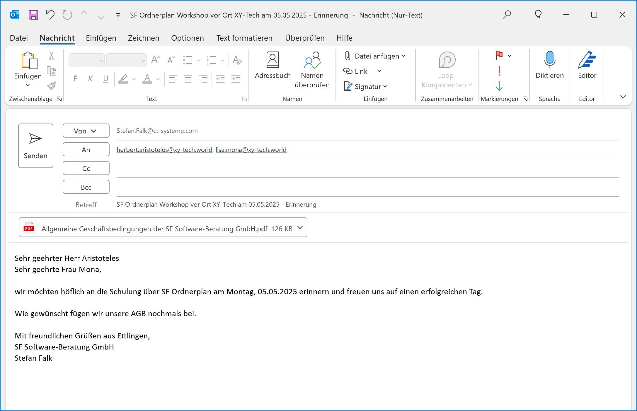 SF Ordnerplan Mit Text und Anlage ergänzte Mail