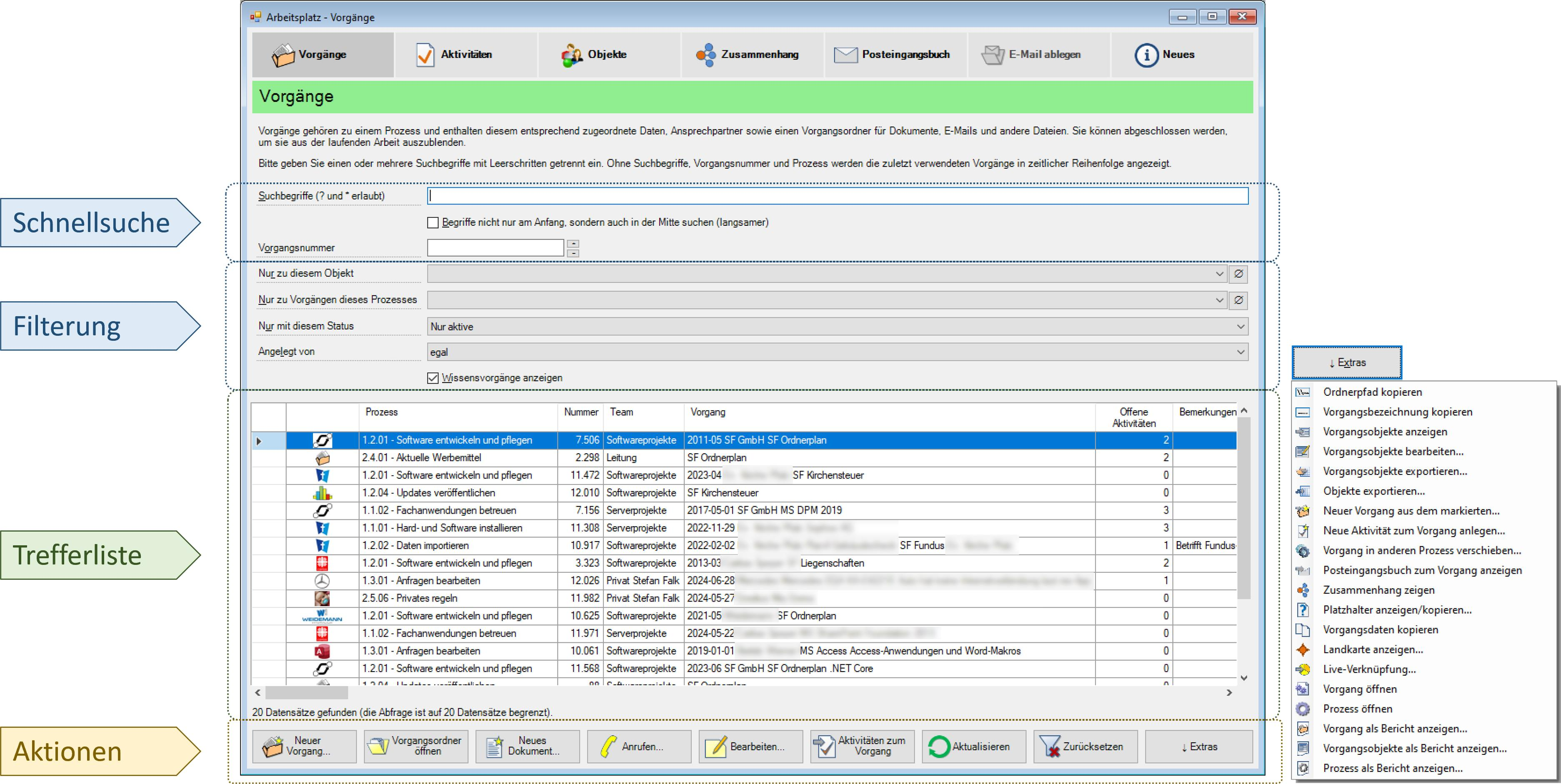 SF Ordnerplan Screenshot 'Vorgänge'